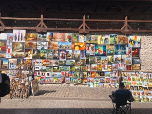 Paintings for sale at the market